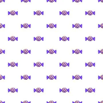 Wrapped candy creating a seamless pattern Stock Illustration