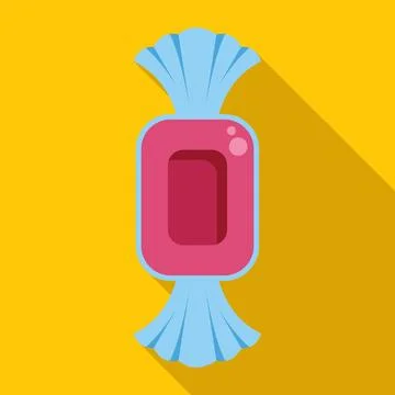 Wrapped candy flat design vector sweet illustration Stock Illustration