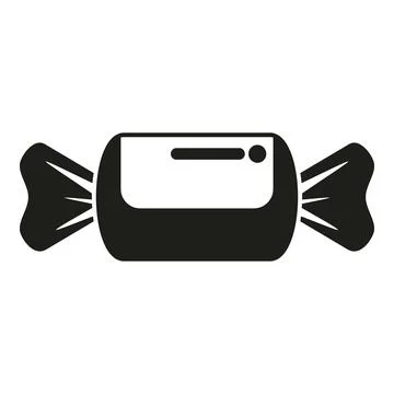 Wrapped candy icon representing sweet food treat Stock Illustration