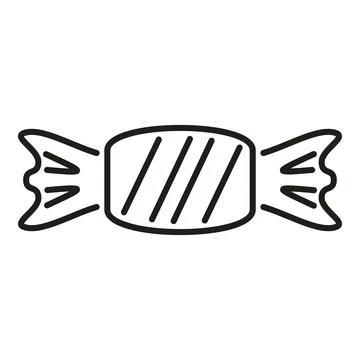Wrapped candy line art drawing sweet food 스톡 일러스트