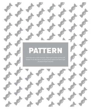 Wrapped Candy Seamless Pattern Vector Background Illustration Stock Illustration