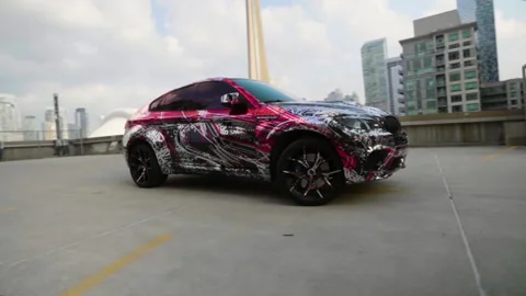 Wrapped car Video stock 161837070