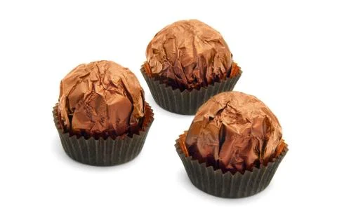Wrapped chocolate candy Stock Photos