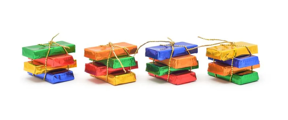 Wrapped chocolate candy Stock Photos