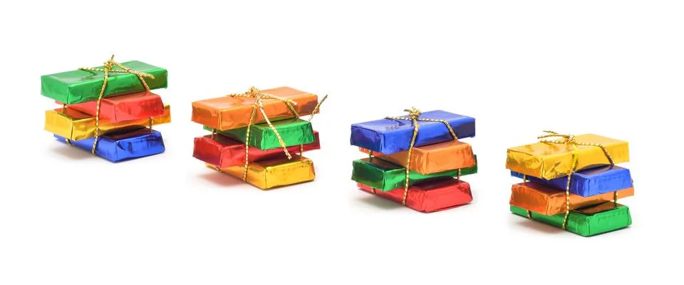 Wrapped chocolate candy Stock Photos