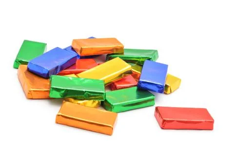 Wrapped chocolate candy Stock Photos