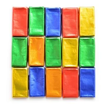 Wrapped chocolate candy Stock Photos