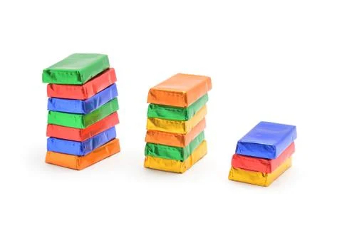 Wrapped chocolate candy Stock Photos