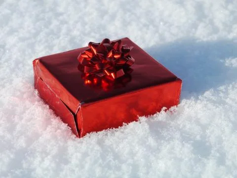 Wrapped Christmas Package Stock Photos