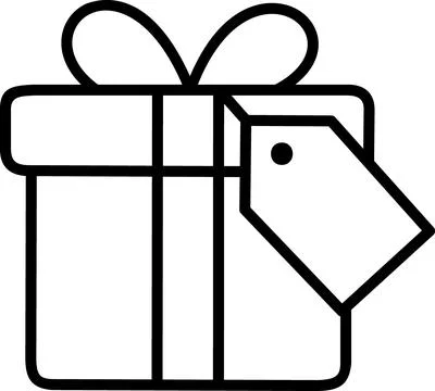 Wrapped Christmas present gift line icon Stock Illustration