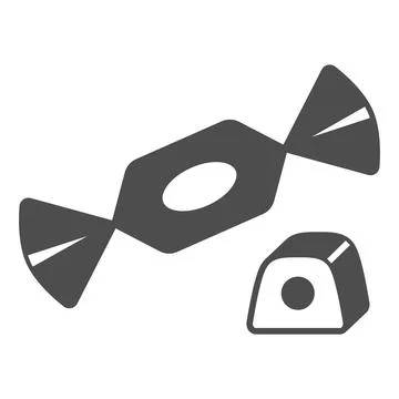 Wrapped coffee candy, praline solid icon, chocolates concept, chocolate bonbon Stock-Illustration