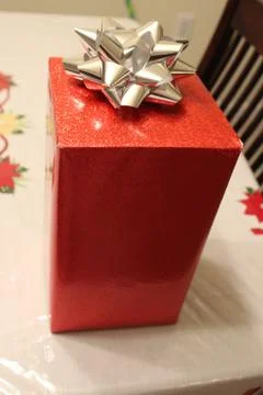 Wrapped Gift with Bow Stock Photos