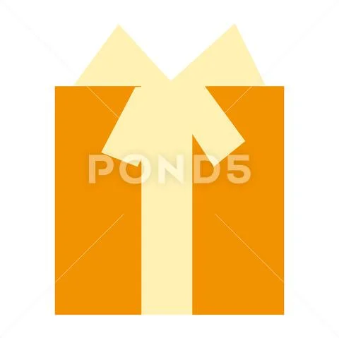 Wrapped gift box decoration ornament icon isolated design Stock Illustration