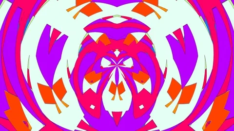 Wrapped Kaleidoscope Vortex Graphic - Looping Video Stock Footage 323768828