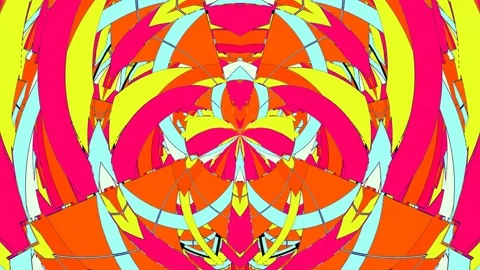 Wrapped Kaleidoscope Vortex Graphic - Looping Video Stock Footage 323768842