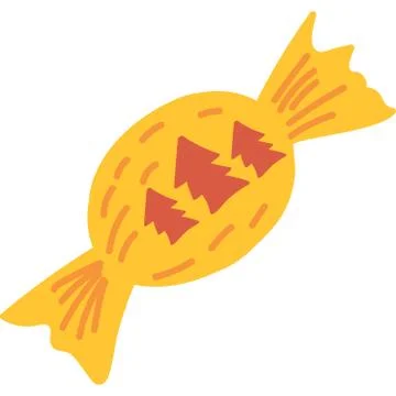 Wrapped new year candy flat vector illustration Stock Illustration