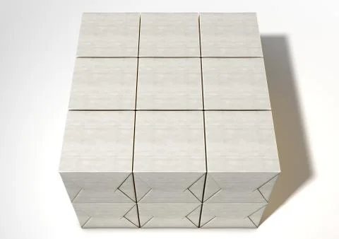 Wrapped Package Pile Stock Illustration