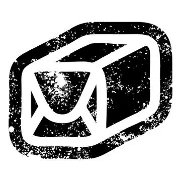 Wrapped parcel distressed icon 库存插图