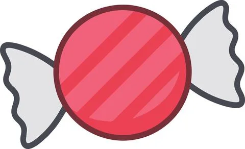 Wrapped peppermint candy, sweet and simple vector illustration Stock Illustration