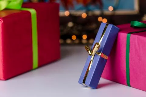 Wrapped presents. Stock Photos