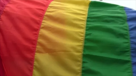 Wrapped in Pride Flag Stock Footage 57465363