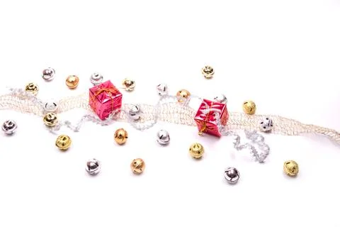 Wrapped red boxes Stock Photos