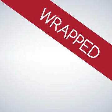 Wrapped sign label Illustrazione stock