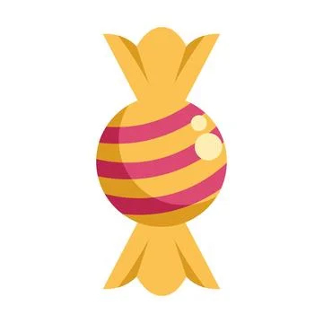 Wrapped striped candy creating sweet dessert snack イラスト素材