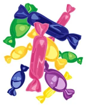 Wrapped sweets Stock Illustration