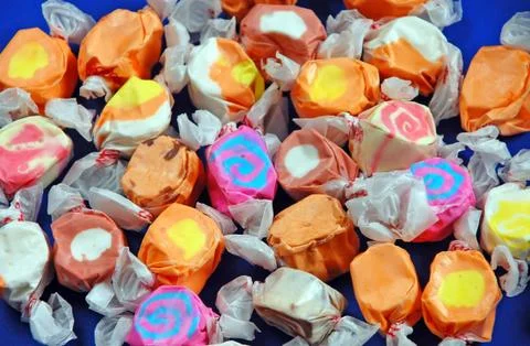 Wrapped taffy candy Stock Photos