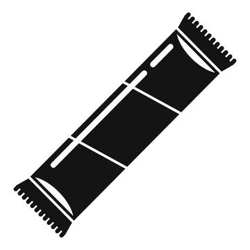 Wrapper snack bar icon simple vector. Chocolate food Stock Illustration