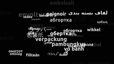 Wrapper Translated in 57 Worldwide Languages Endless Looping 3d Zooming Wordc Video stock 145217048