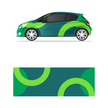 Wrapping car decal circle circular design Stock Illustration
