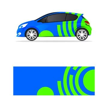 Wrapping car decal circle dotted line design Stock-Illustration
