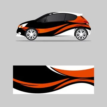 Wrapping car decal creative flame design vector Stock Illustration