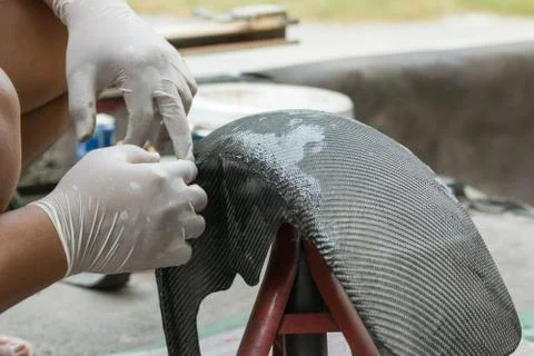 Wrapping carbon fiber or kevlar Foto stock
