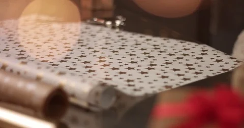 Wrapping holiday presents Stock Footage 81916191