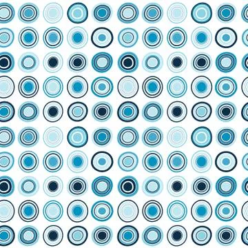 Wrapping paper with blue circles Stock Illustration