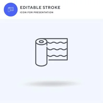 Wrapping Paper icon vector, filled flat sign, solid pictogram isolated on white Stock Illustration