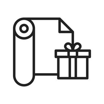 Wrapping Paper icon vector image. Stock Illustration