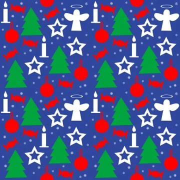 Wrapping paper seamless pattern for Christmas Stock Illustration