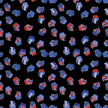 Wrapping paper. Sweets background design. Vector illustration. Cute birthday bac Illustrazione stock