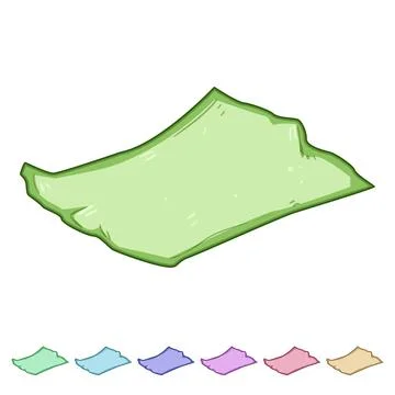 Wrapping parchment paper cartoon vector graphic Illustrazione stock