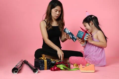 Wrapping Present Box Stock Photos