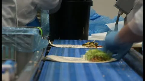 Wraps on assembly line Stock Footage 18550284