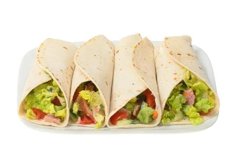 Wraps on a plate Stock Photos