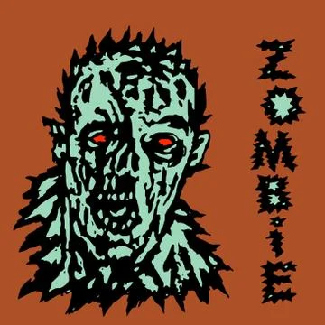 Wrath of the zombie. Vector illustration. Stock Illustration