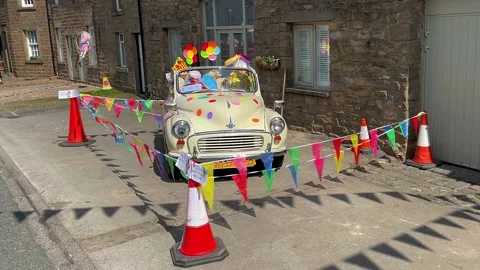Wray, UK. 2025 April 30th; Morris Minor 1000 Convertible 1961 Stock Footage 308075367