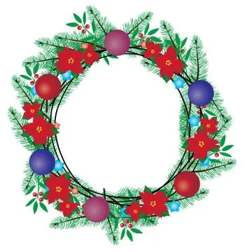 Wreath balls Illustrazione stock