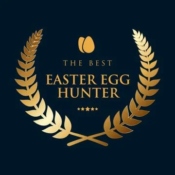 Wreath - The Best Easter Egg Hunter Stock Illustration